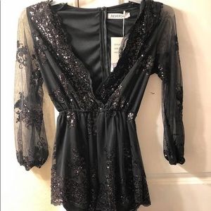 Reverse Sequined Romper